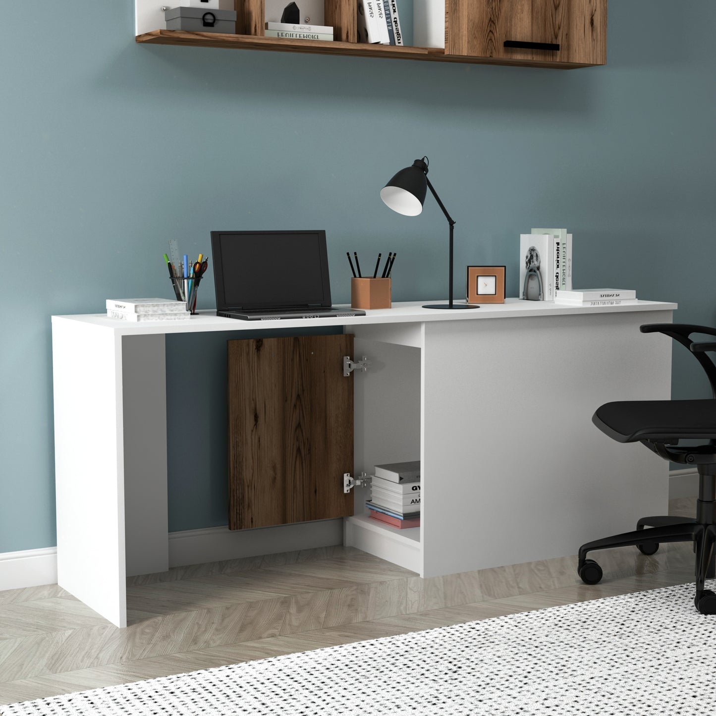 Viola Computer Desk with Cabinet