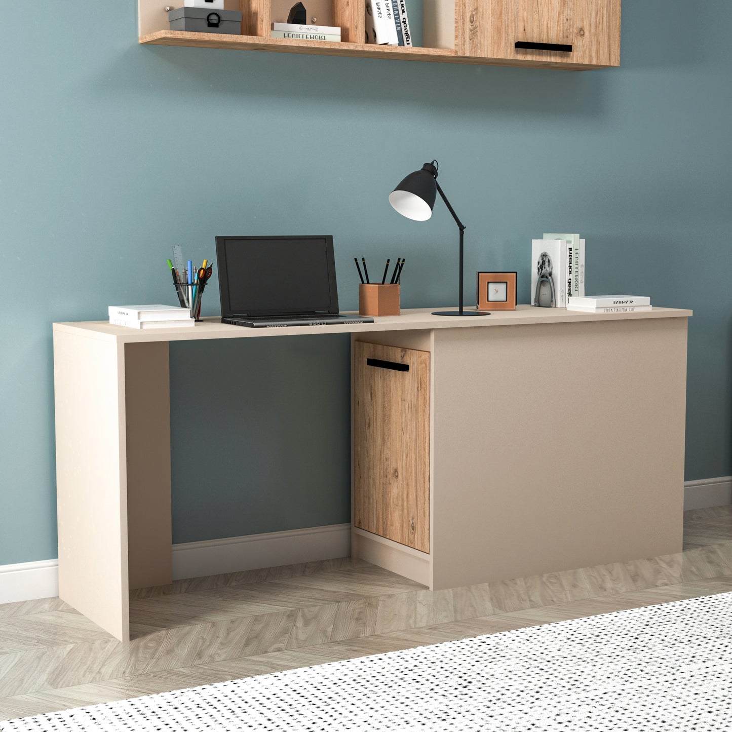 Viola Computer Desk with Cabinet