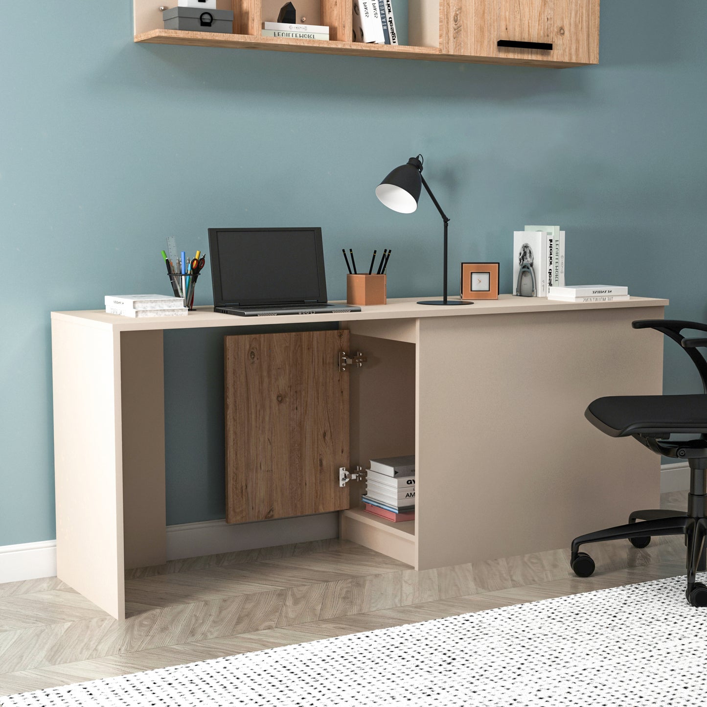 Viola Computer Desk with Cabinet