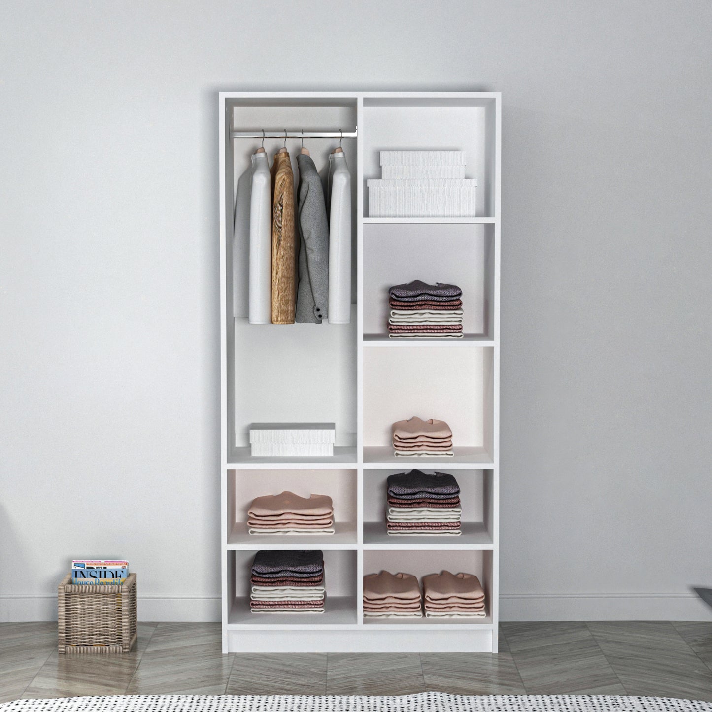 Armoire Viola avec armoires et étagères