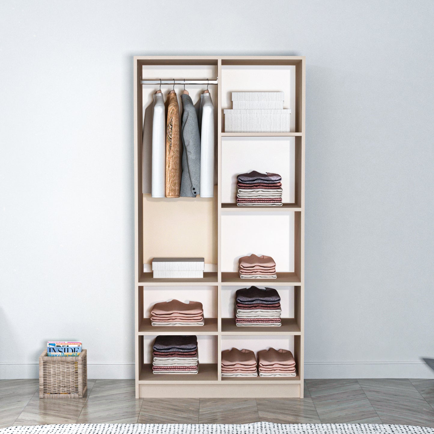 Armoire Viola avec armoires et étagères