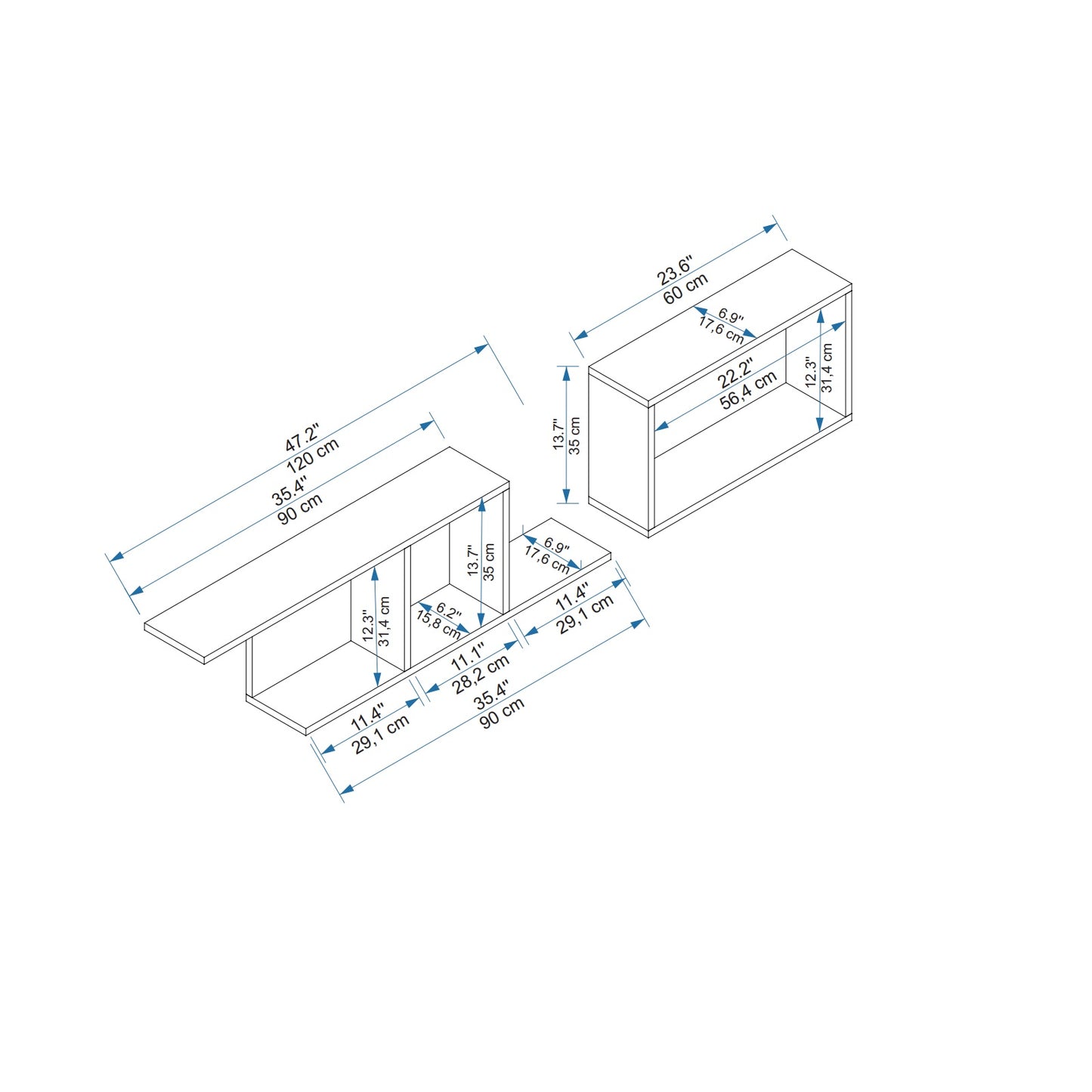 Viola Wall Mounted Shelving Unit