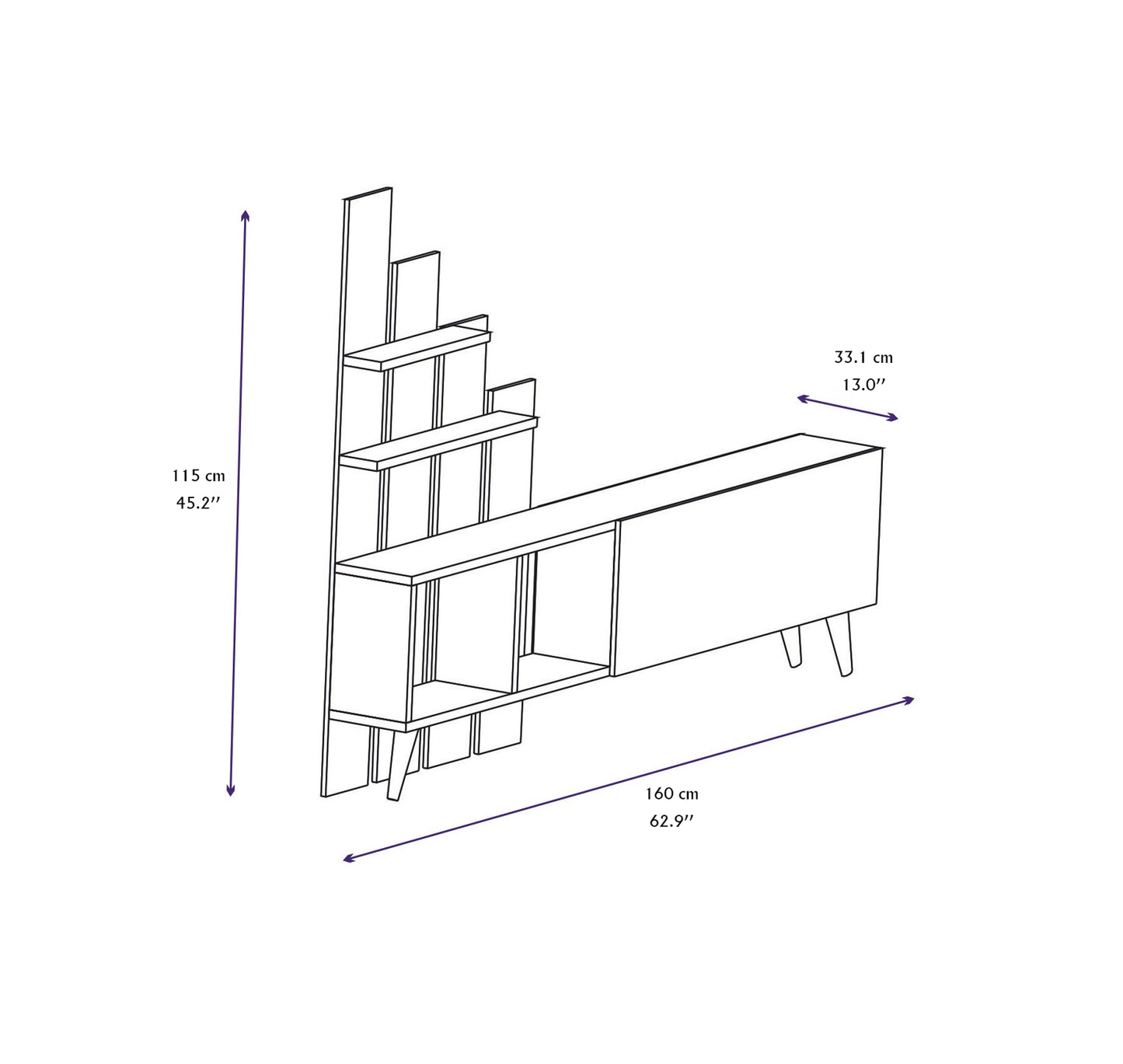 TV Stand and Entertainment Center Mable