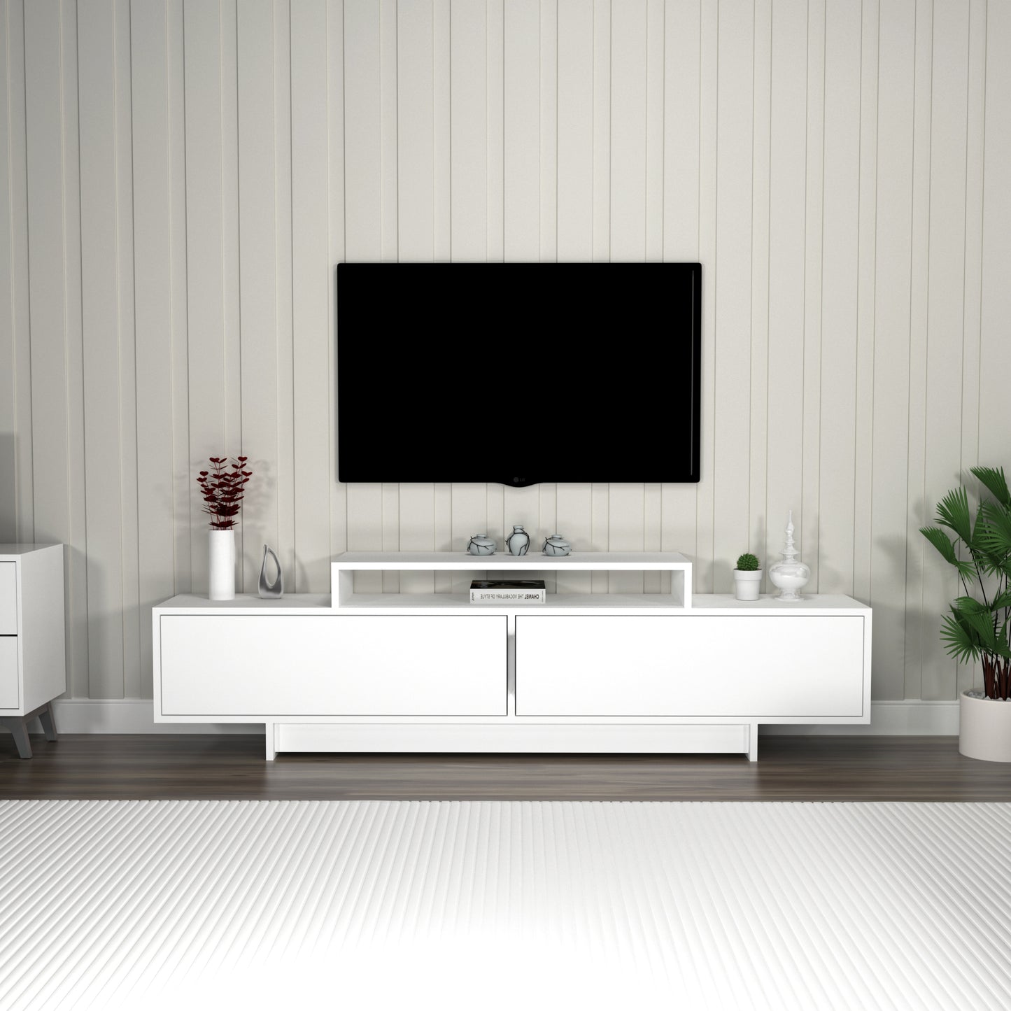 Gaia TV Stand and Entertainment Center with Storage Cabinets for TVs up to 78"