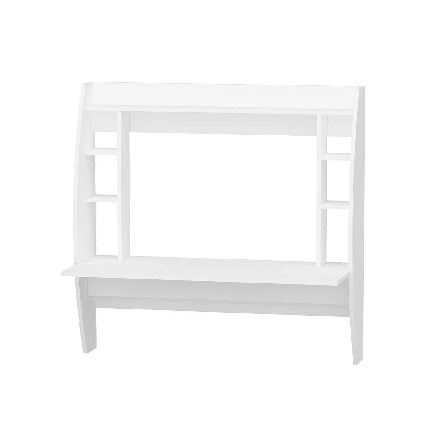 Computer Desk with Shelves Renaye Wall Mounted Desk