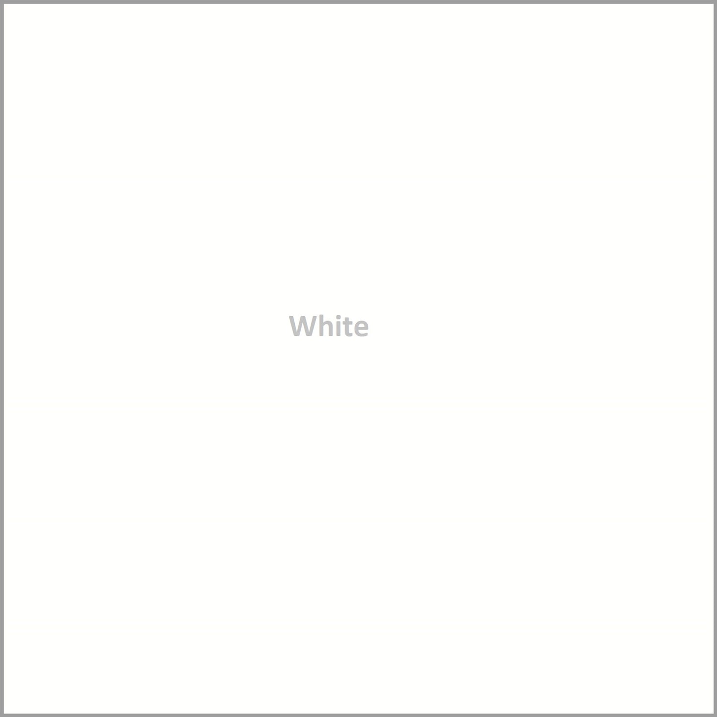 Solid white color swatch with the word 'White' text.