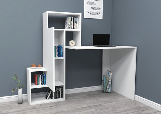 Computer Desk with Cabinet and Shelves Segoro