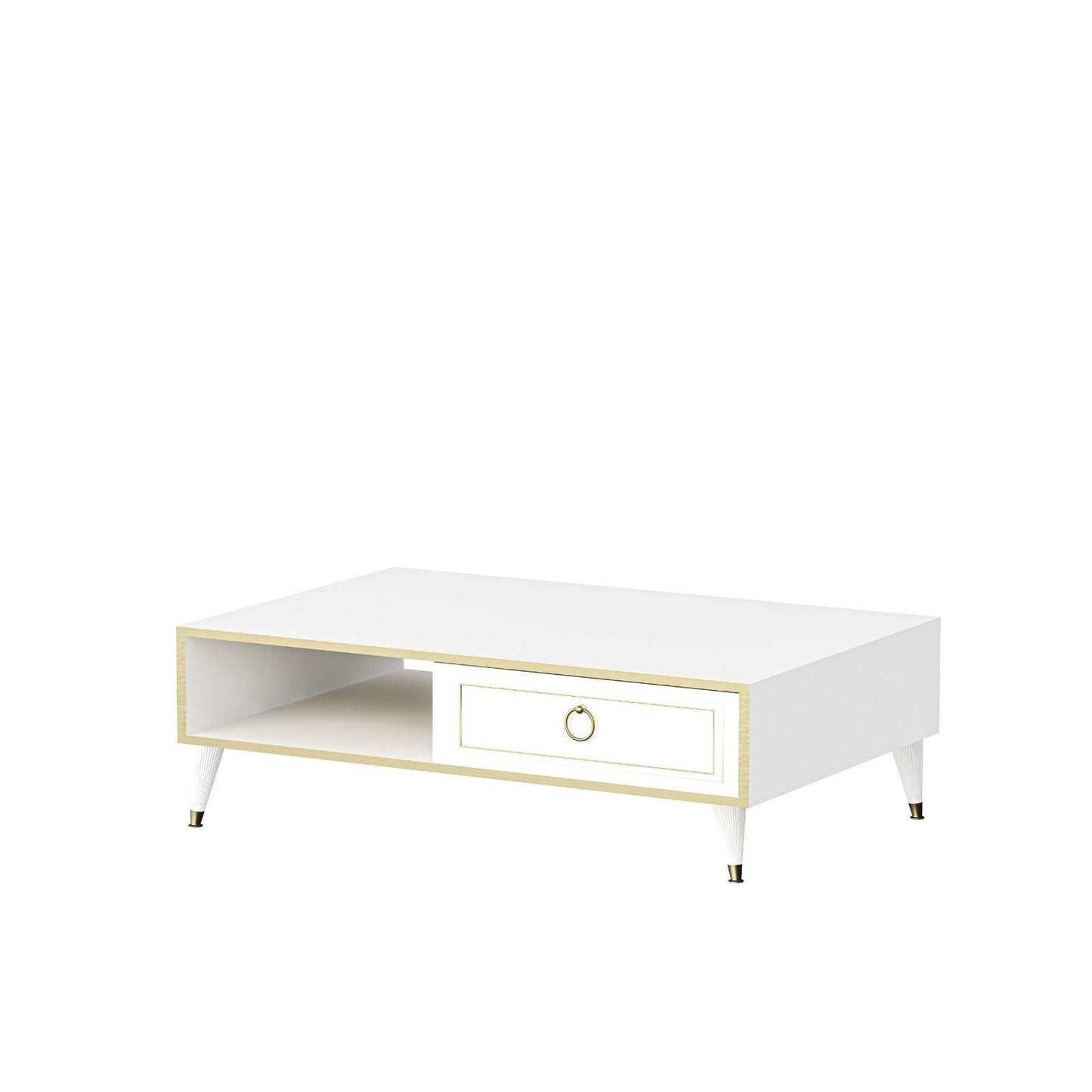 Antonia Coffee Table with Storage Cabinet Shelf - Destina Home
