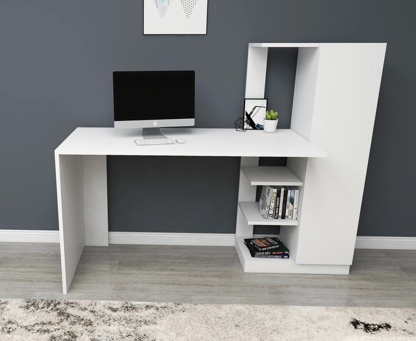 Computer Desk with Shelves Severus