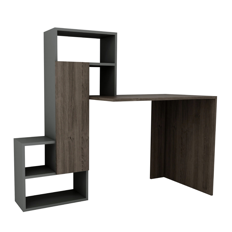 Bureau d'ordinateur avec armoire et étagères Segoro