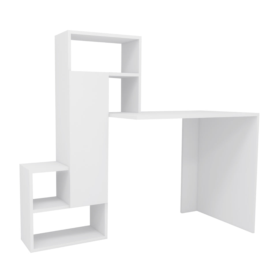 Bureau d'ordinateur avec armoire et étagères Segoro