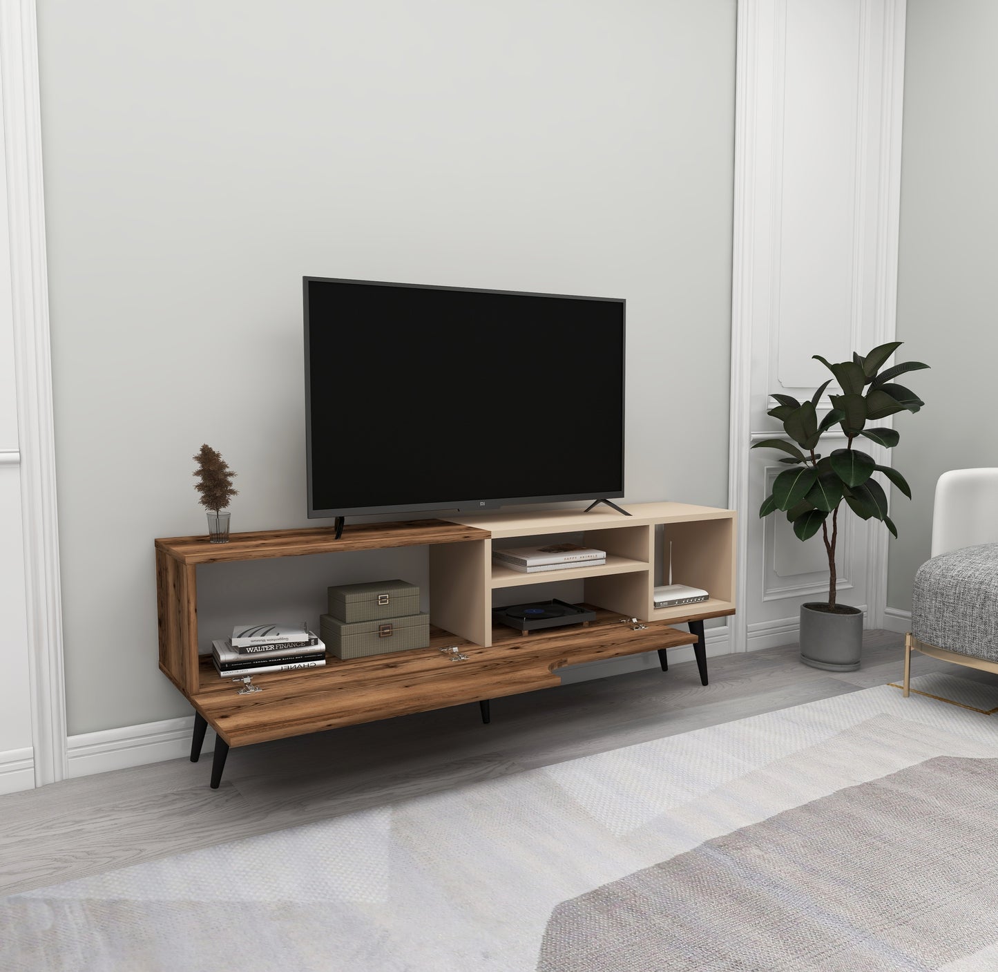 TV Stand, Media Console, TV cabinet, Wooden TV Stand, Media Stand, TV Lowboard, Entertainment Center, Wood TV Unit, TV Board, TV Table, Media Center, Living Room, Furniture