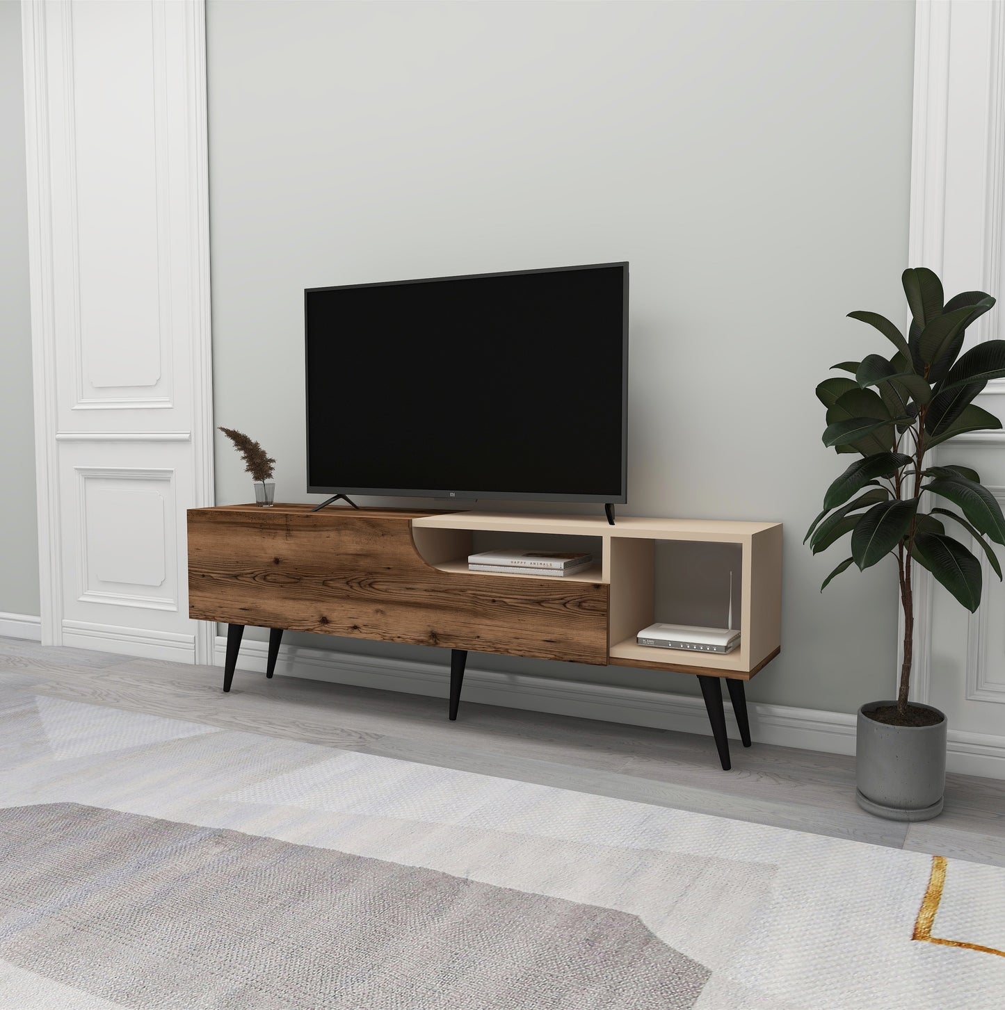 TV Stand, Media Console, TV cabinet, Wooden TV Stand, Media Stand, TV Lowboard, Entertainment Center, Wood TV Unit, TV Board, TV Table, Media Center, Living Room, Furniture