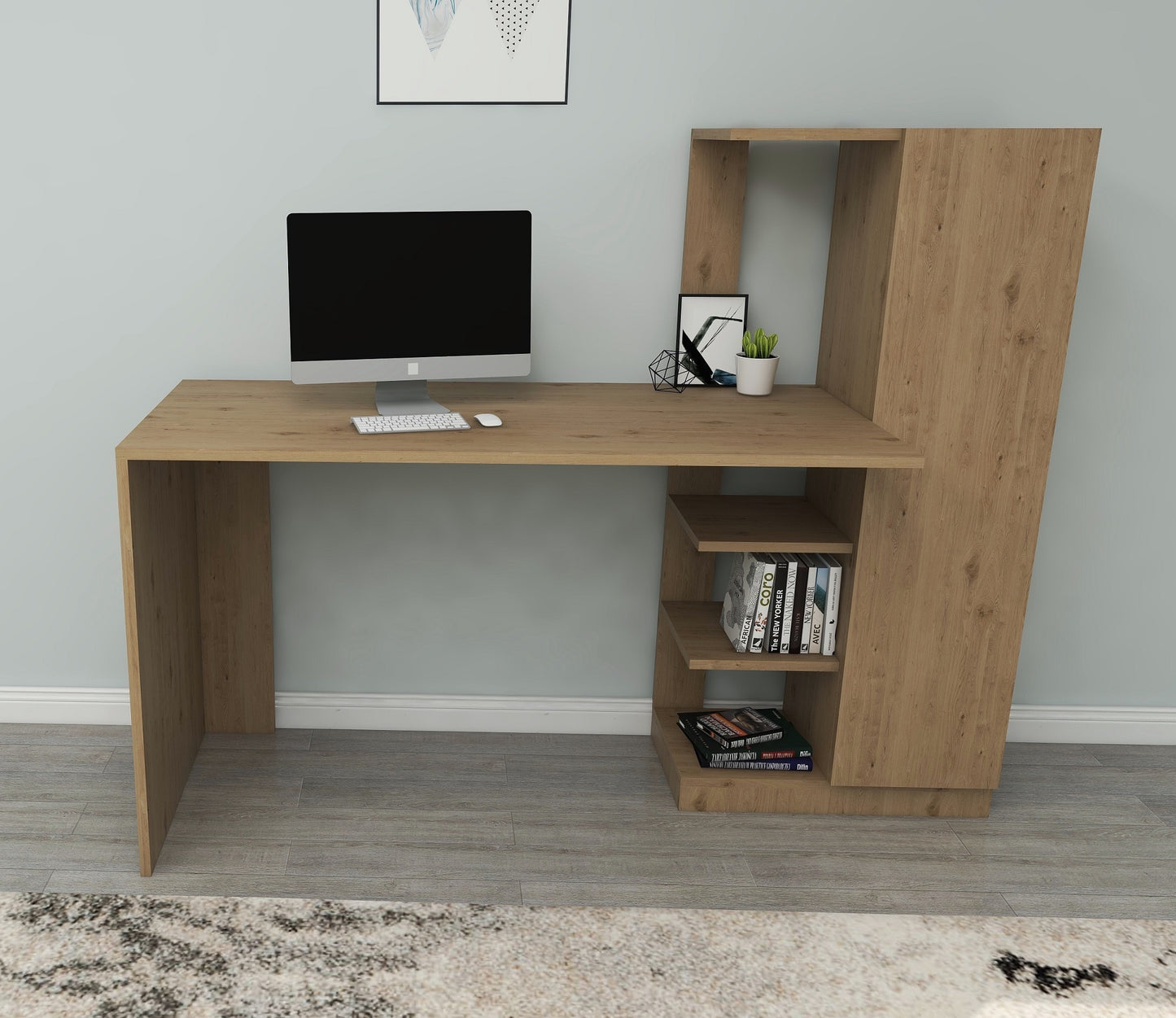 Severus Computer Desk with Shelves