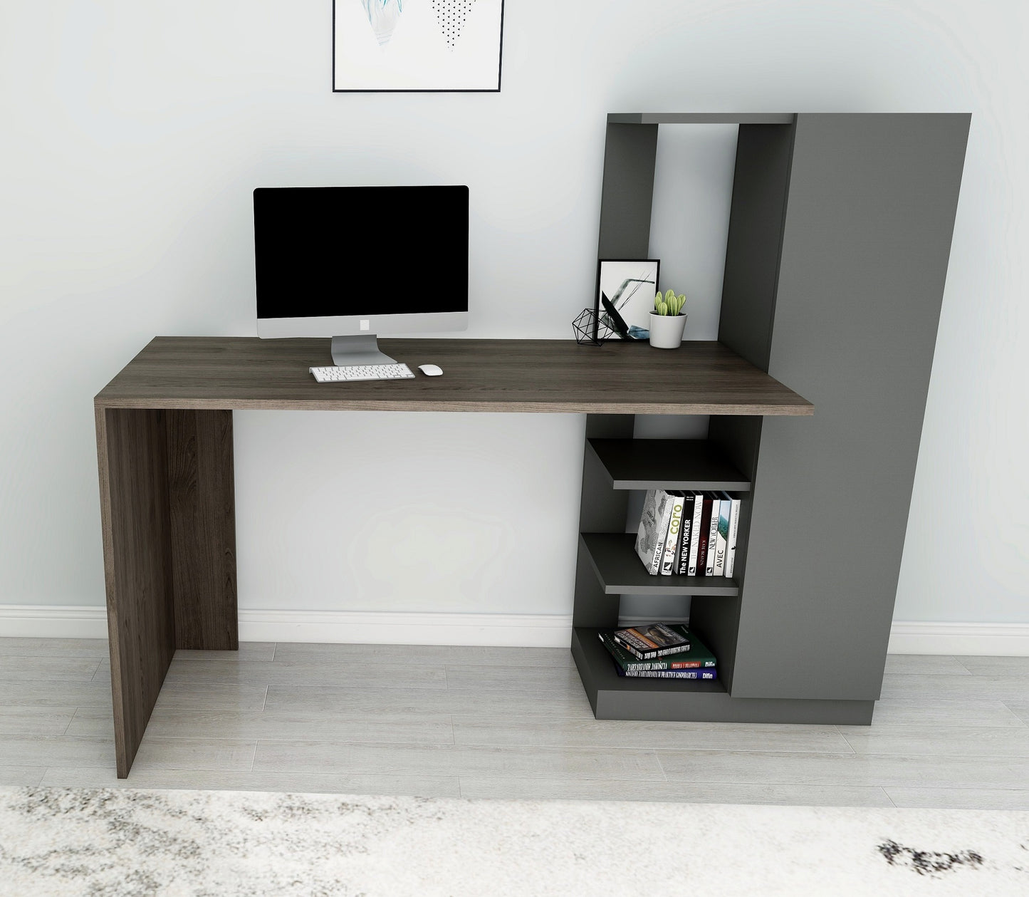Severus Computer Desk with Shelves