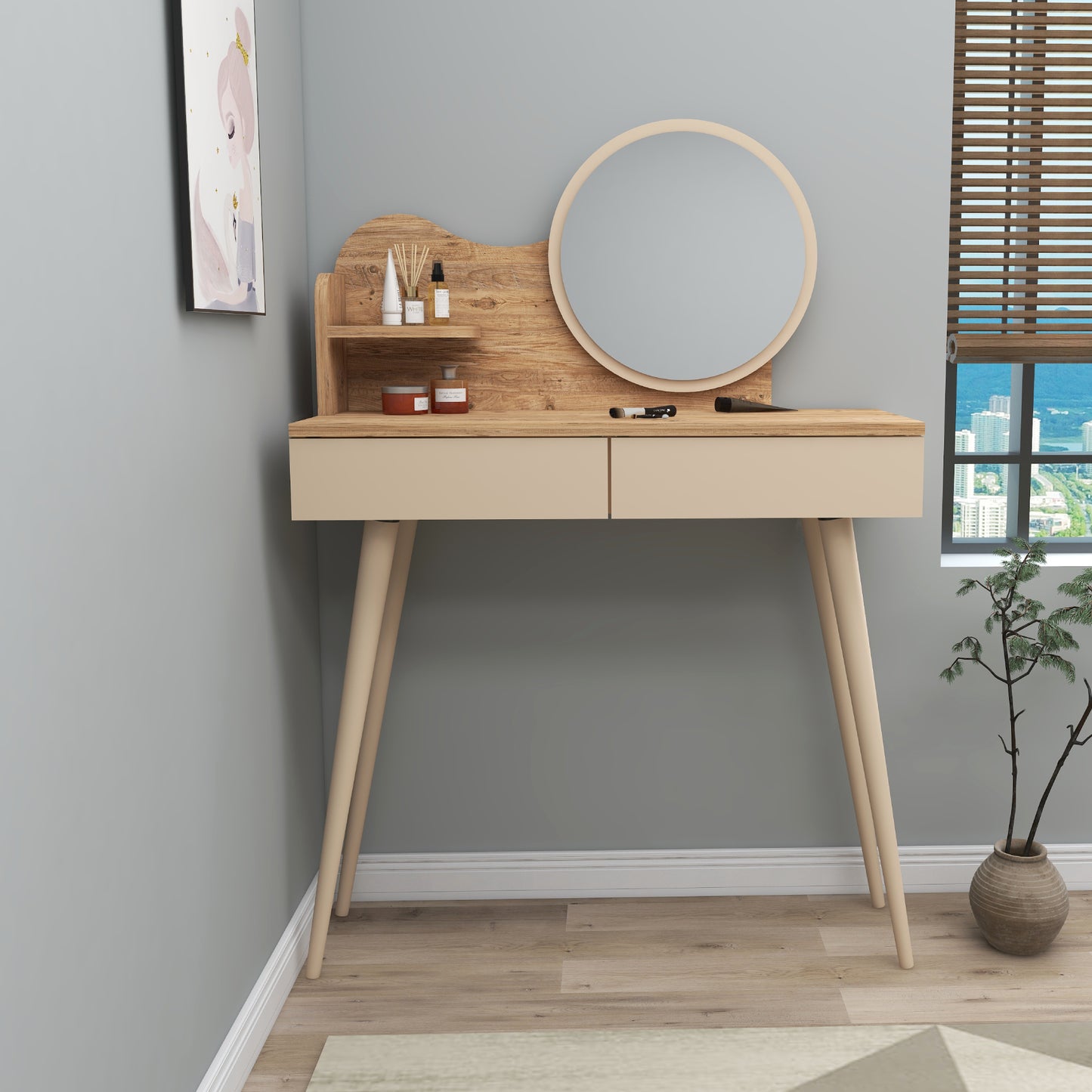 Makeup Vanity Table with Mirror Aron