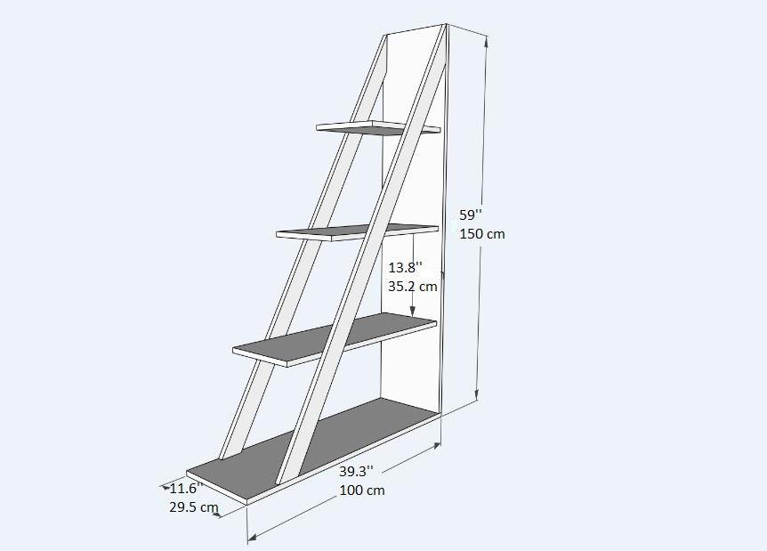 Amando Ladder Bookcase - Destina Home