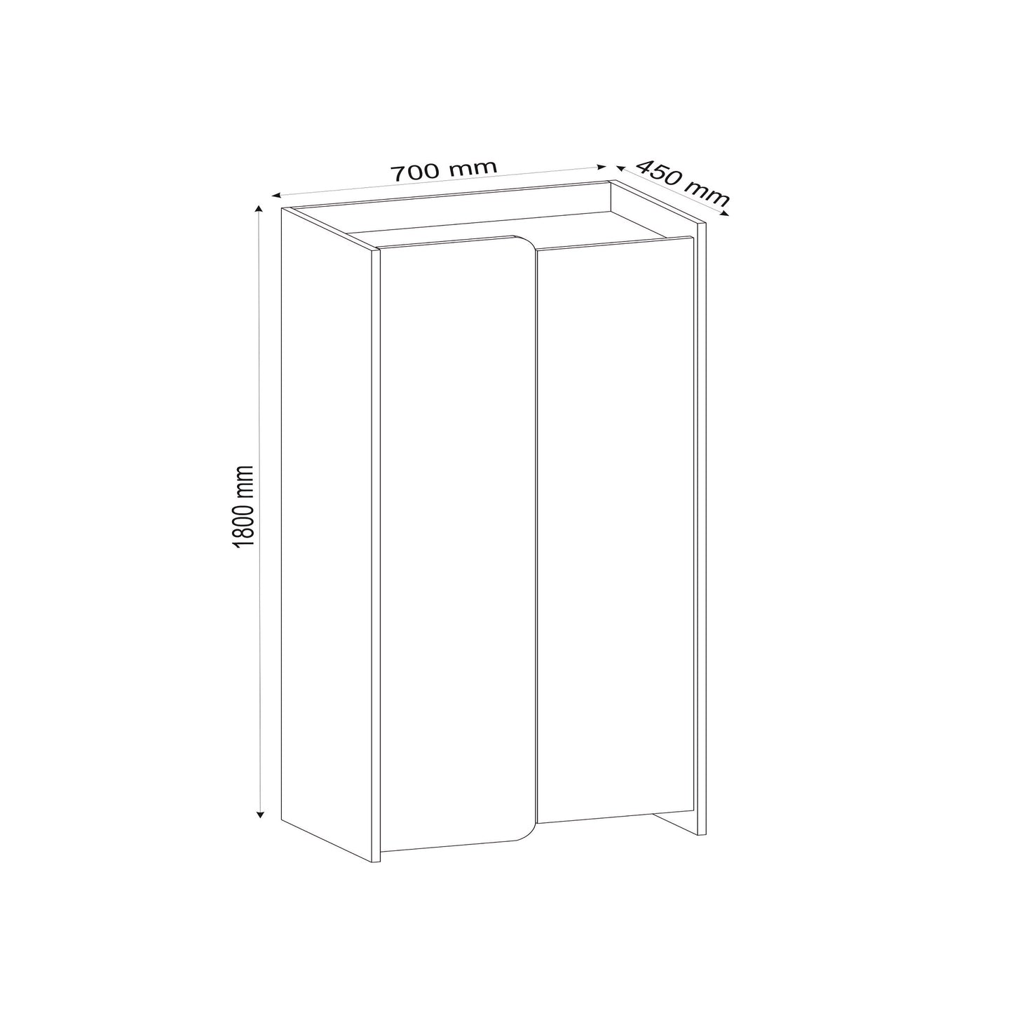 Babel Wardrobe with Cabinets and Shelves