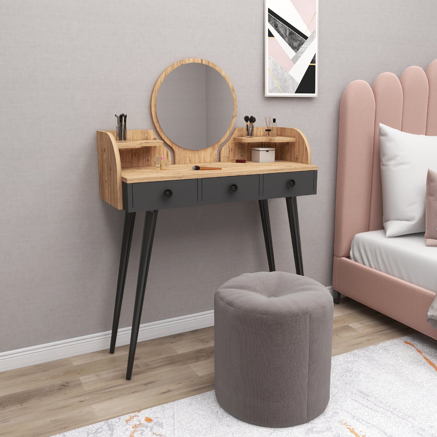 Makeup Vanity Table with Mirror Belem