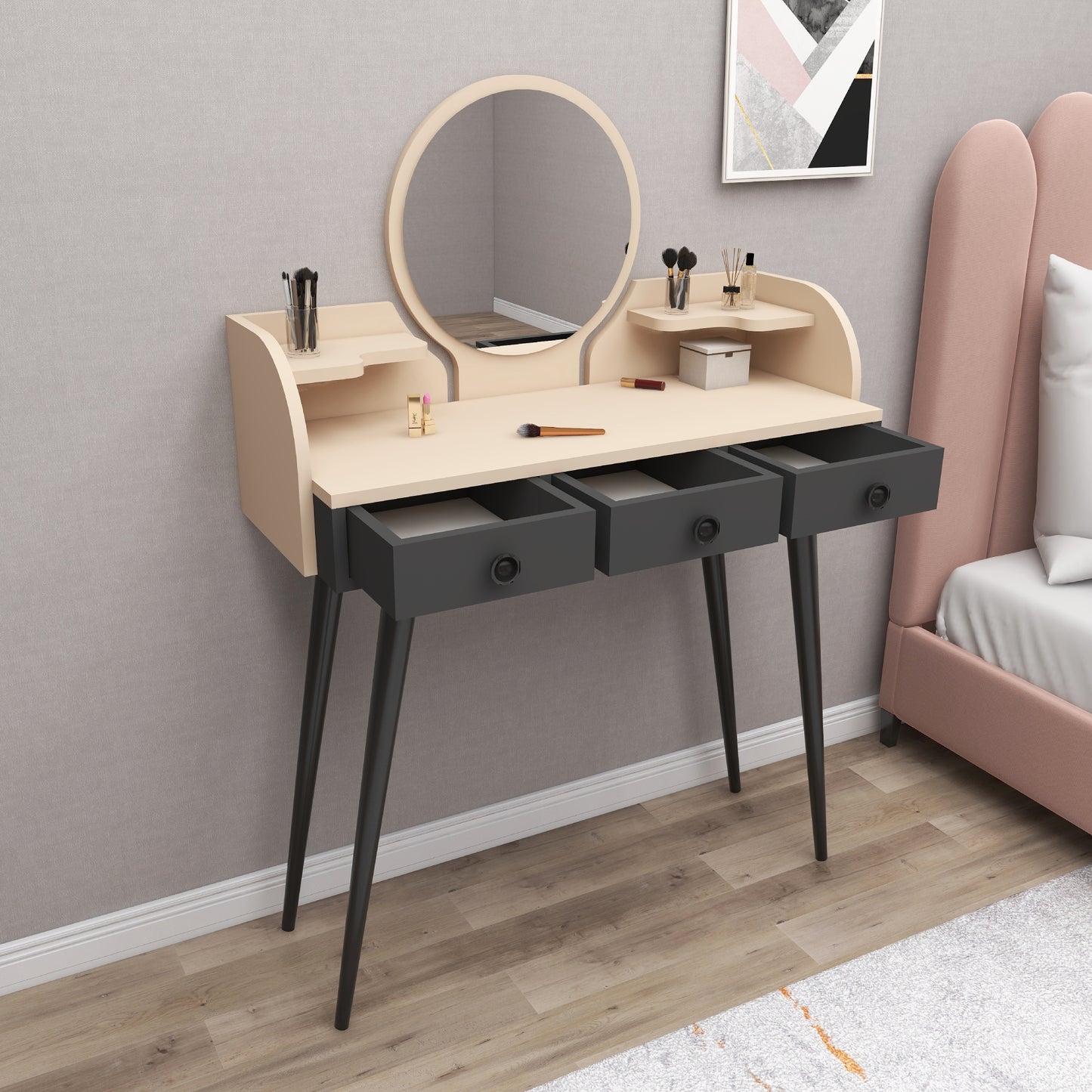 Makeup Vanity Table with Mirror Belem