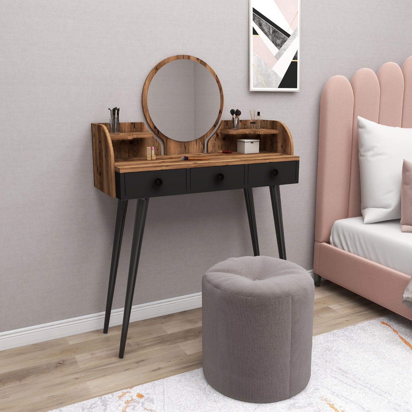 Tocador de maquillaje con espejo Belem