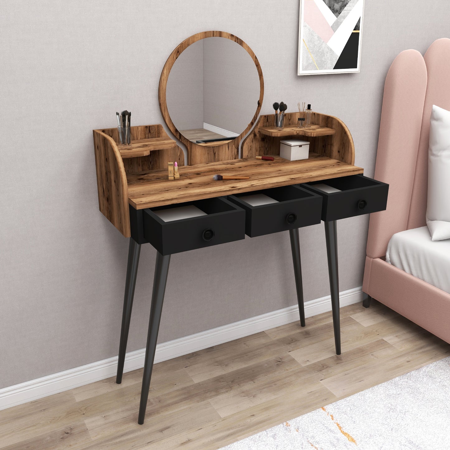 Makeup Vanity Table with Mirror Belem