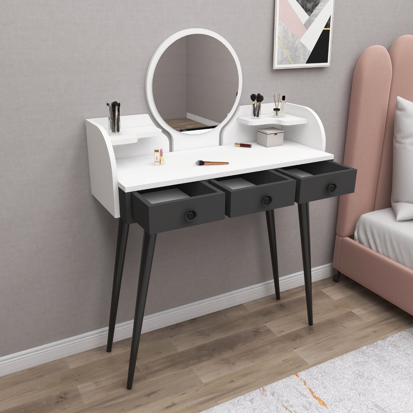 Makeup Vanity Table with Mirror Belem