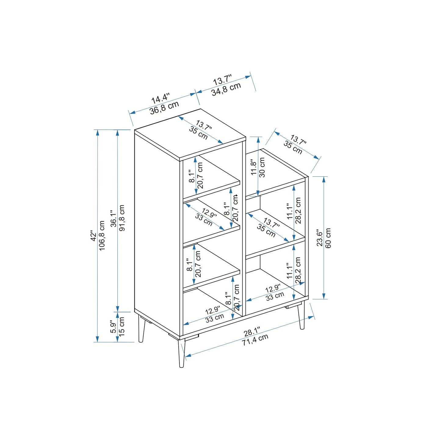 Armoire de salle de bain avec étagères Beate