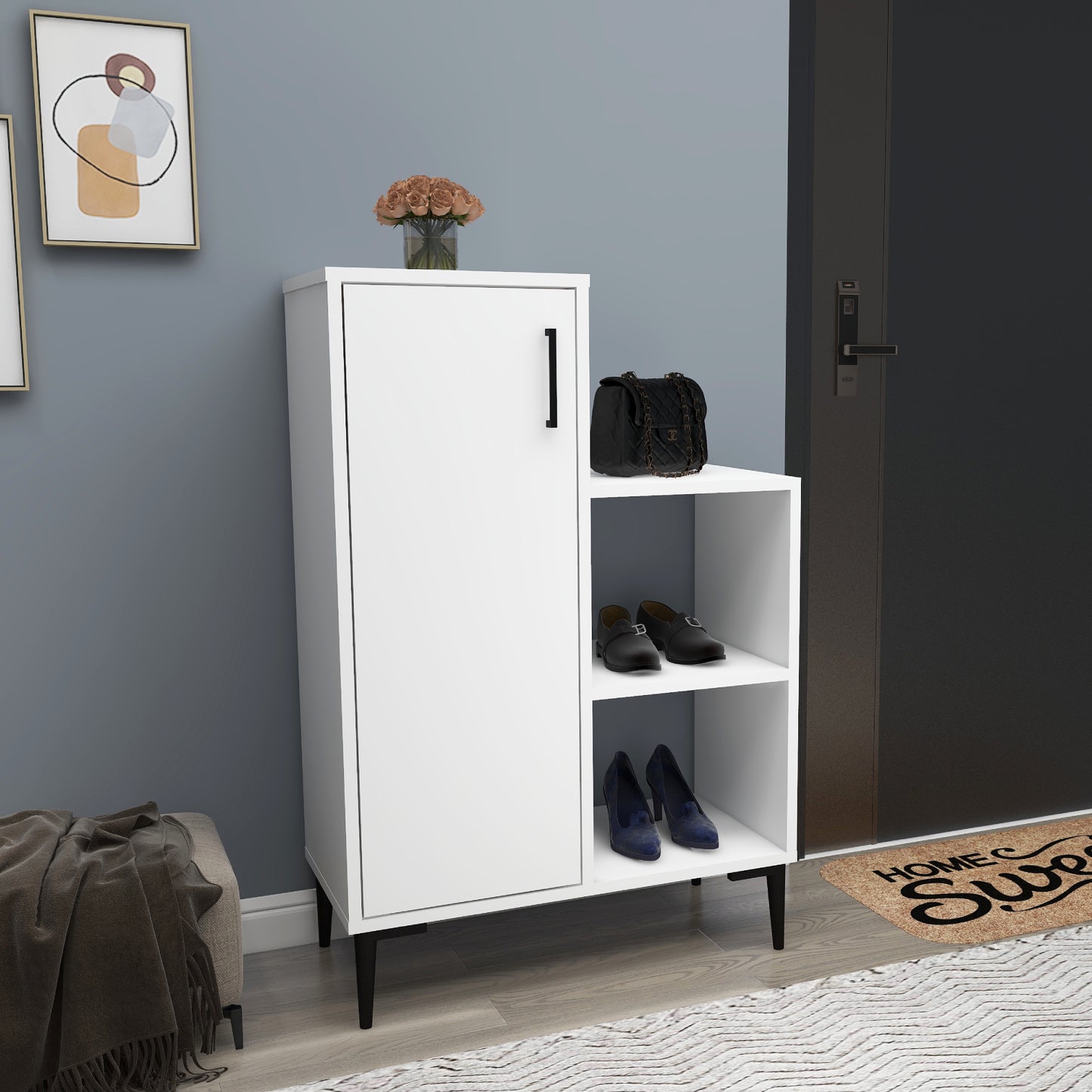 Reysary Shoe Storage Shelf with Cabinet
