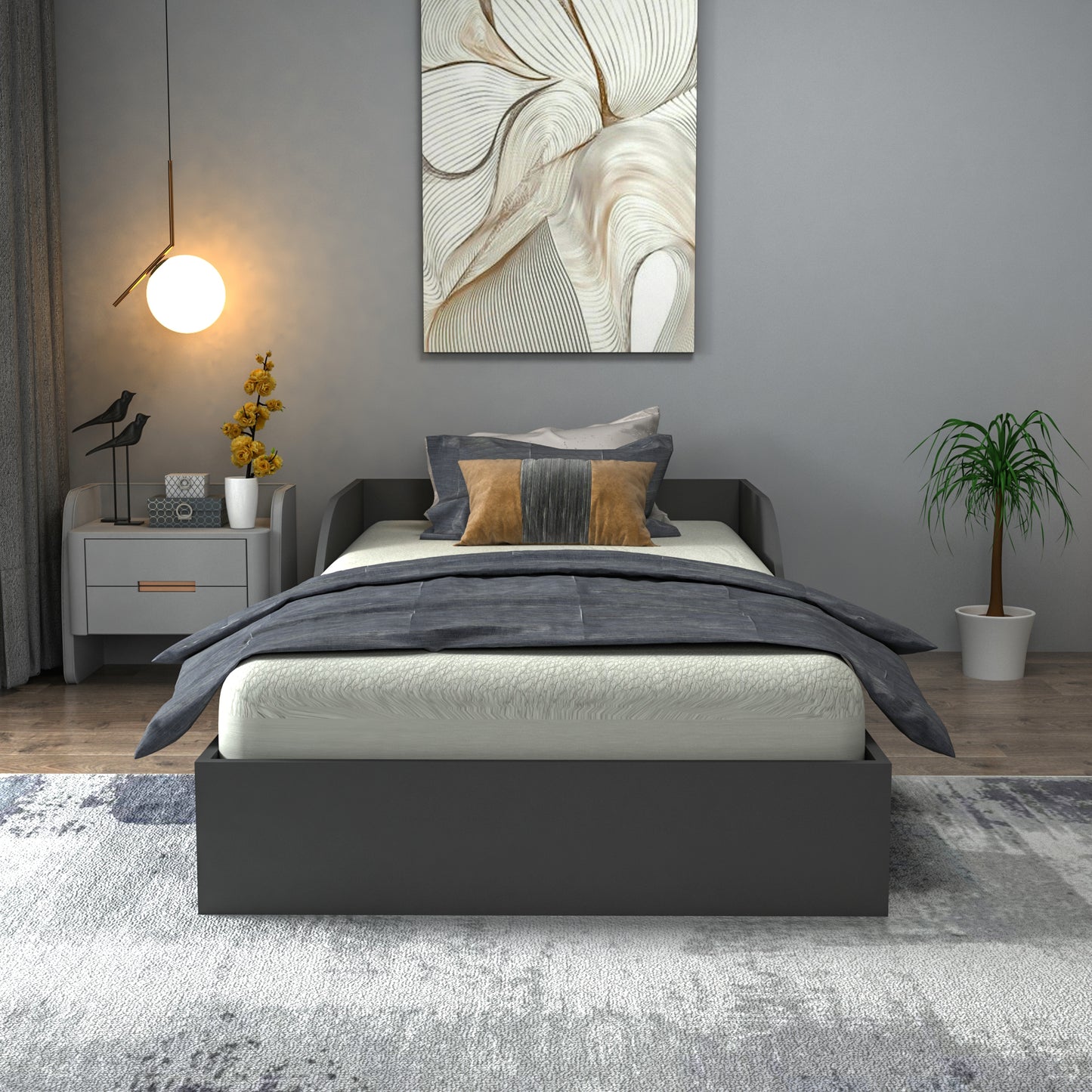 Brian Bedstead Bed Frame with Headboard
