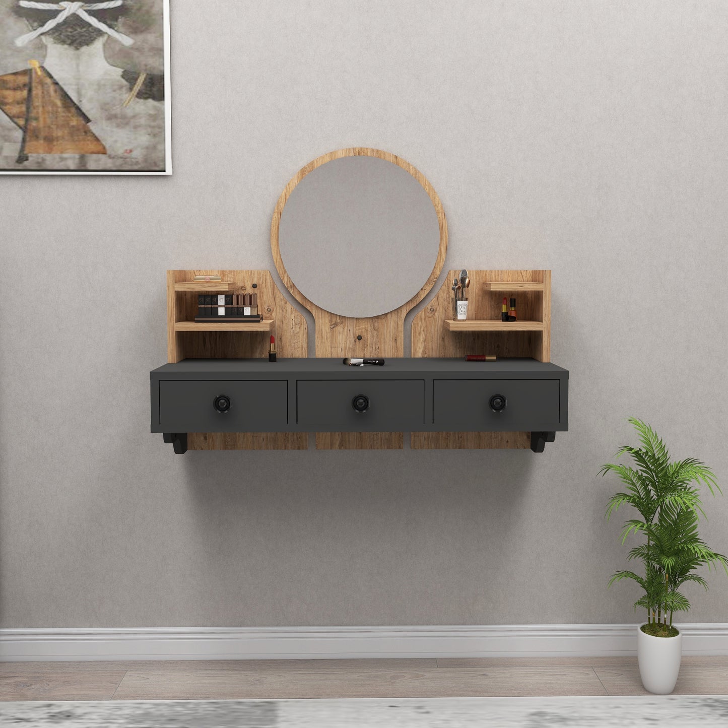 Makeup Vanity Table with Mirror-Cosmo