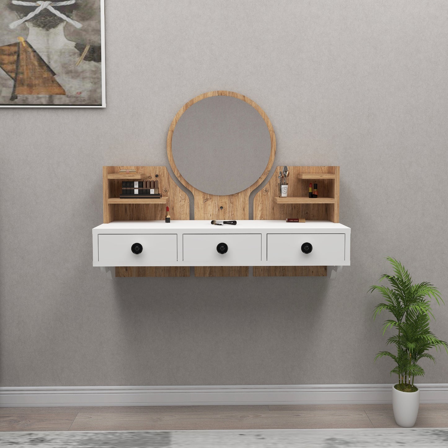Makeup Vanity Table with Mirror-Cosmo