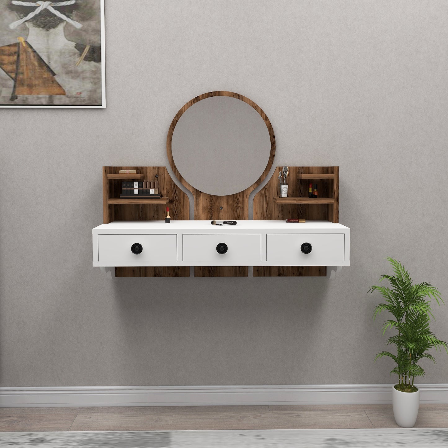Makeup Vanity Table with Mirror-Cosmo