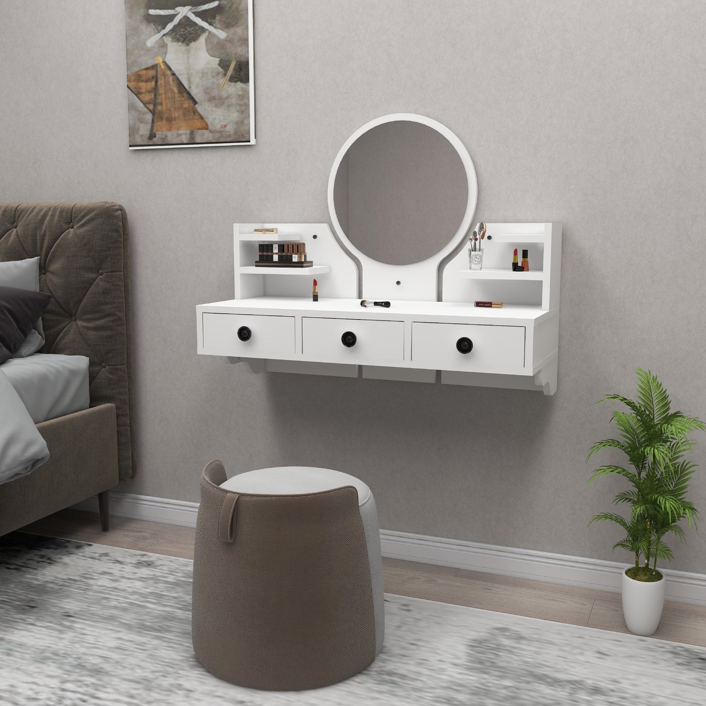 Makeup Vanity Table with Mirror-Cosmo