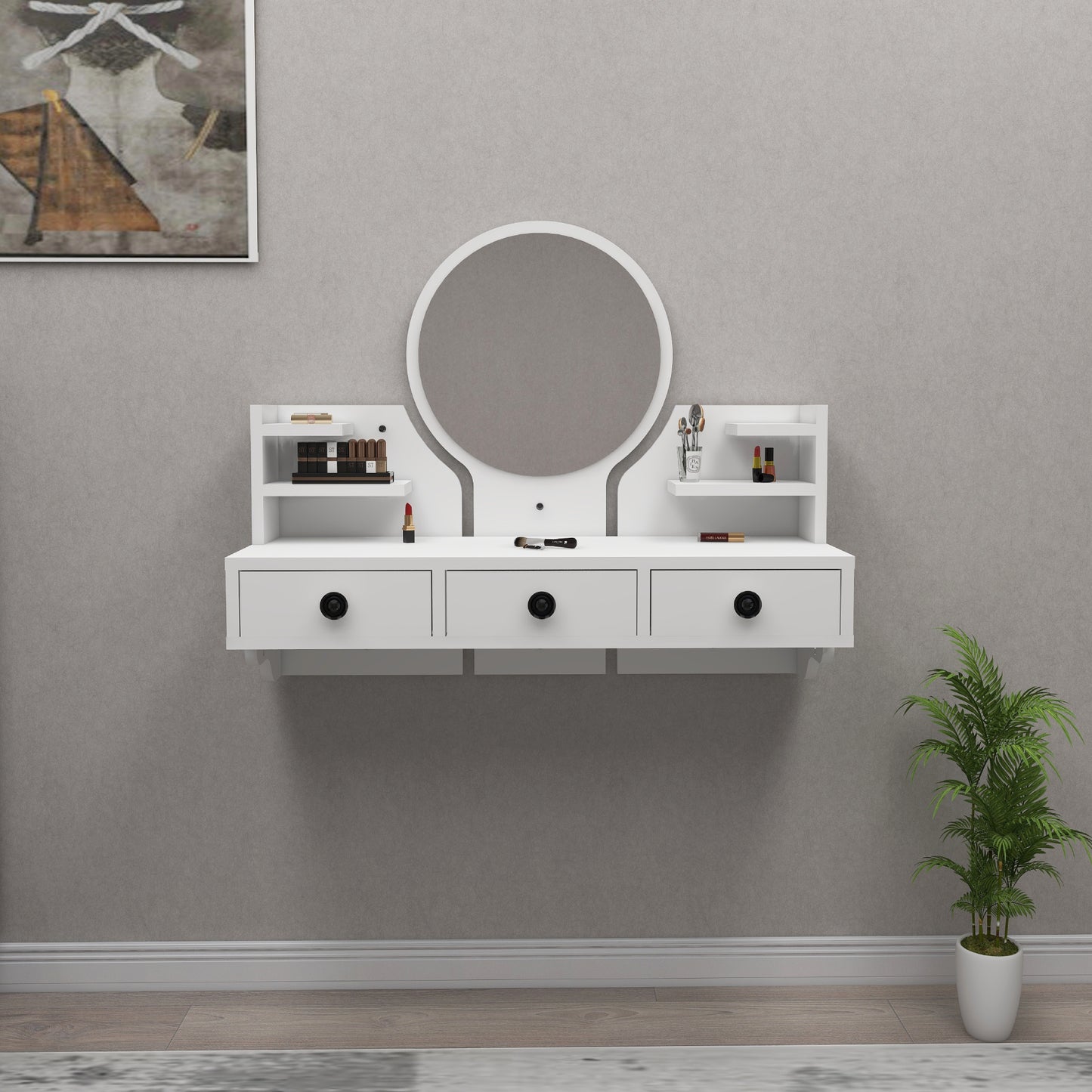 Makeup Vanity Table with Mirror-Cosmo