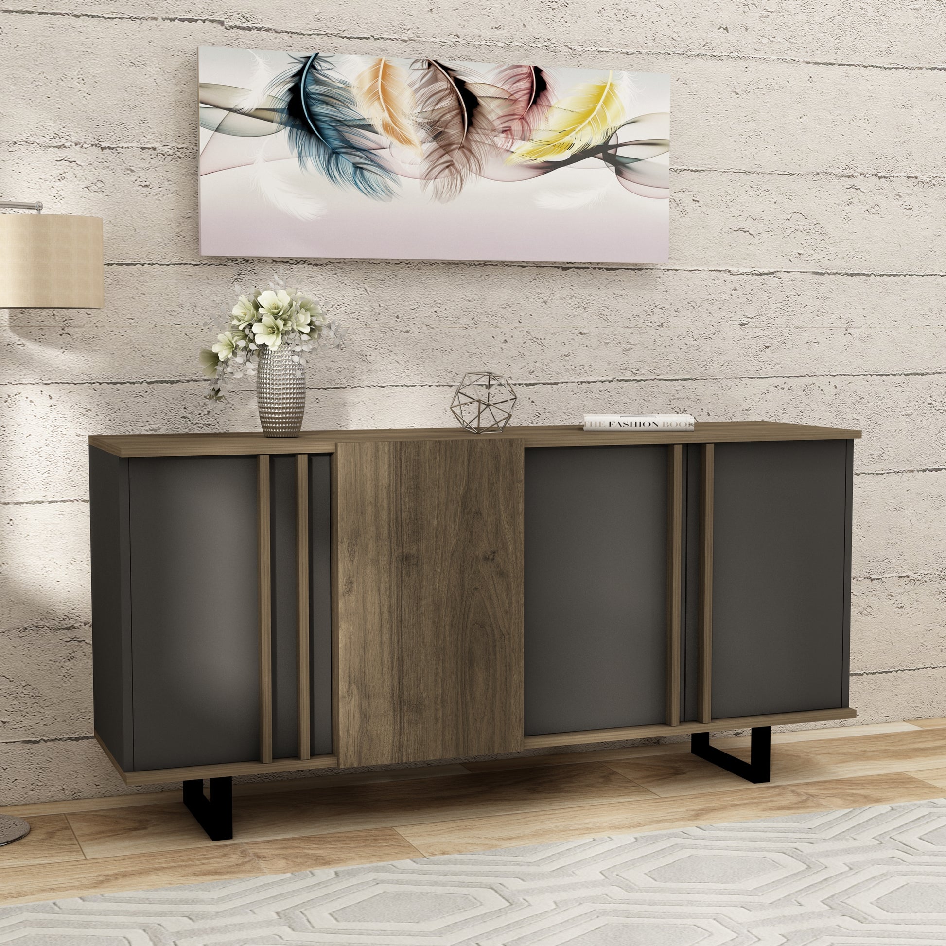 storage cabinet, sideboard, cupboard, credenza, console, closet, cellarette, buffet