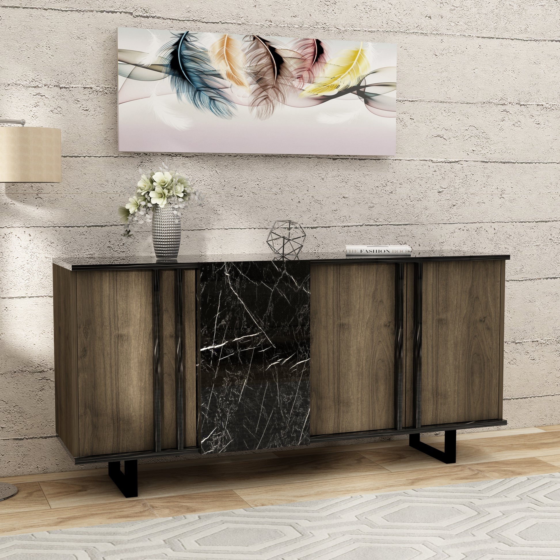 storage cabinet, sideboard, cupboard, credenza, console, closet, cellarette, buffet