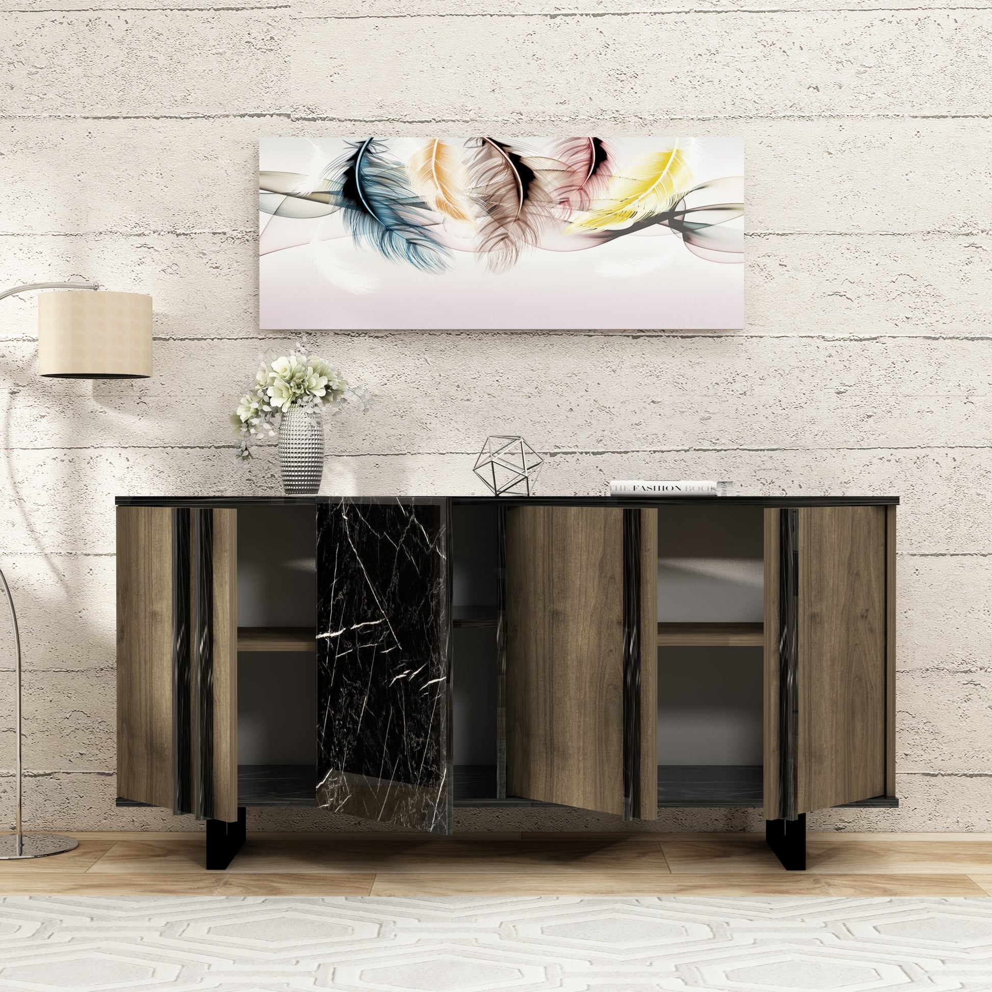 storage cabinet, sideboard, cupboard, credenza, console, closet, cellarette, buffet