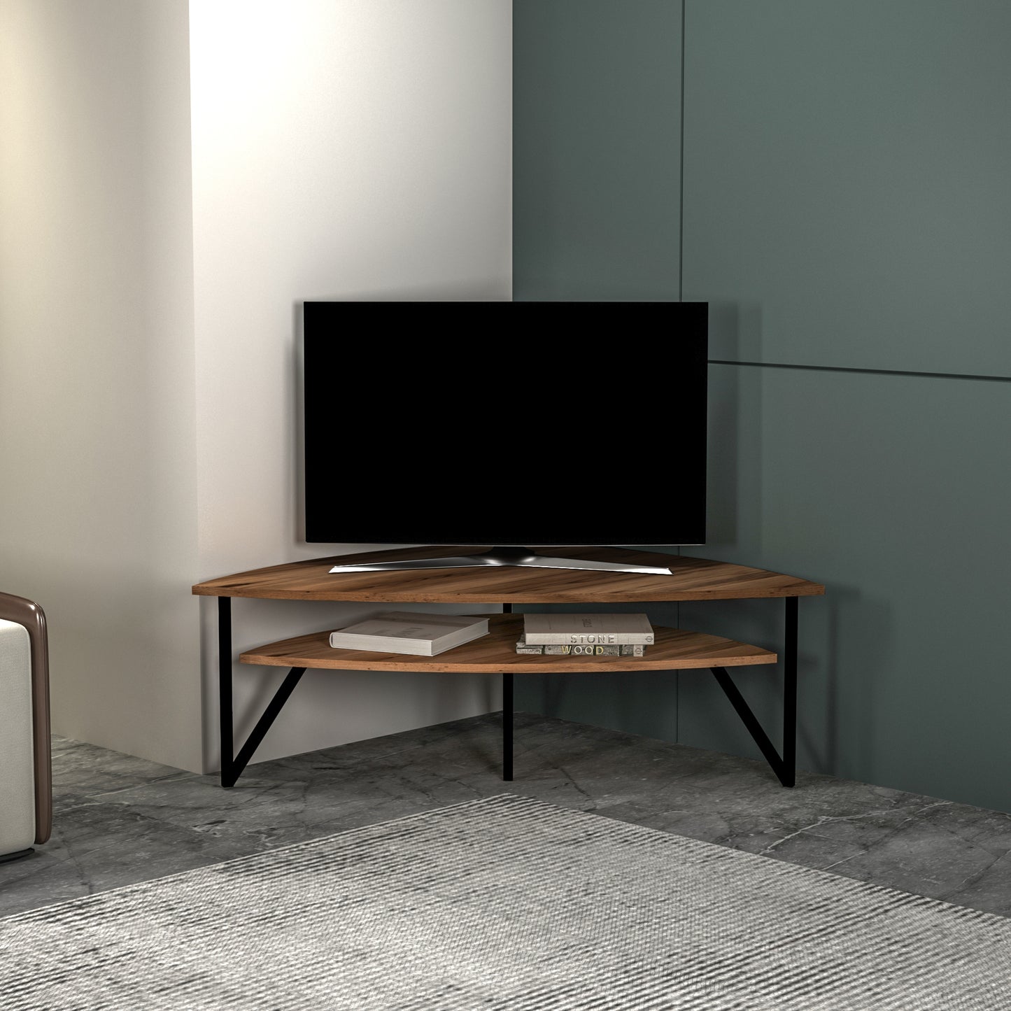 Galen Corner TV Stand Entertainment Center