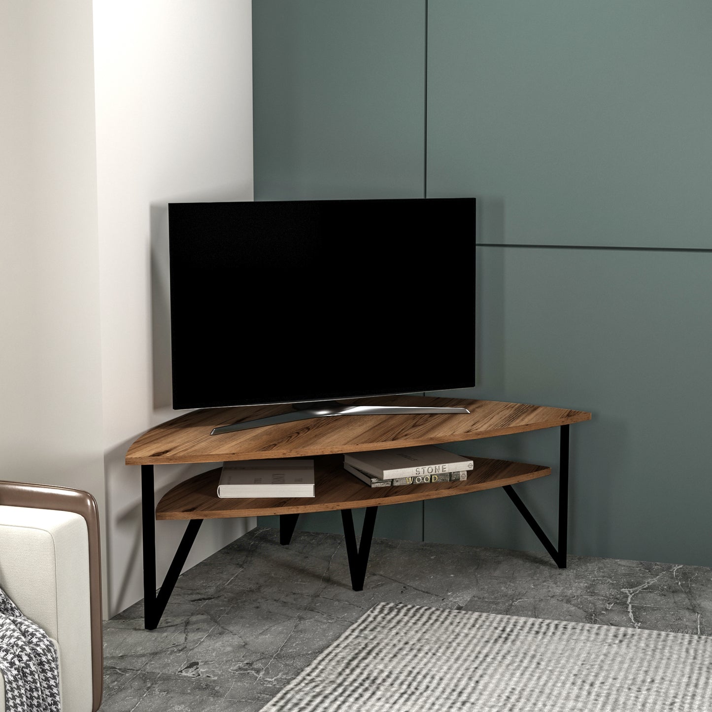 Galen Corner TV Stand Entertainment Center