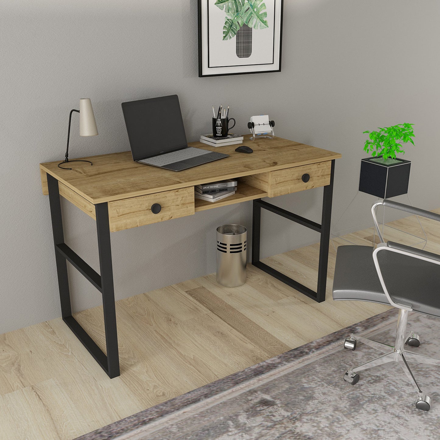 Valley Computer Desk with Drawers