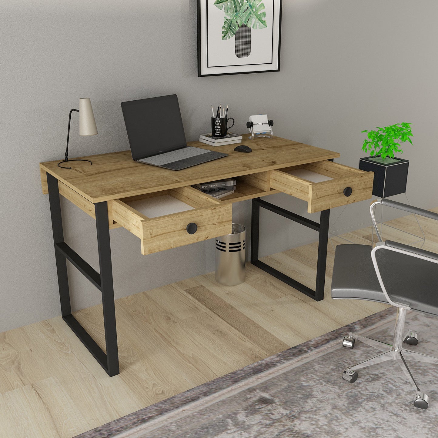 Valley Computer Desk with Drawers