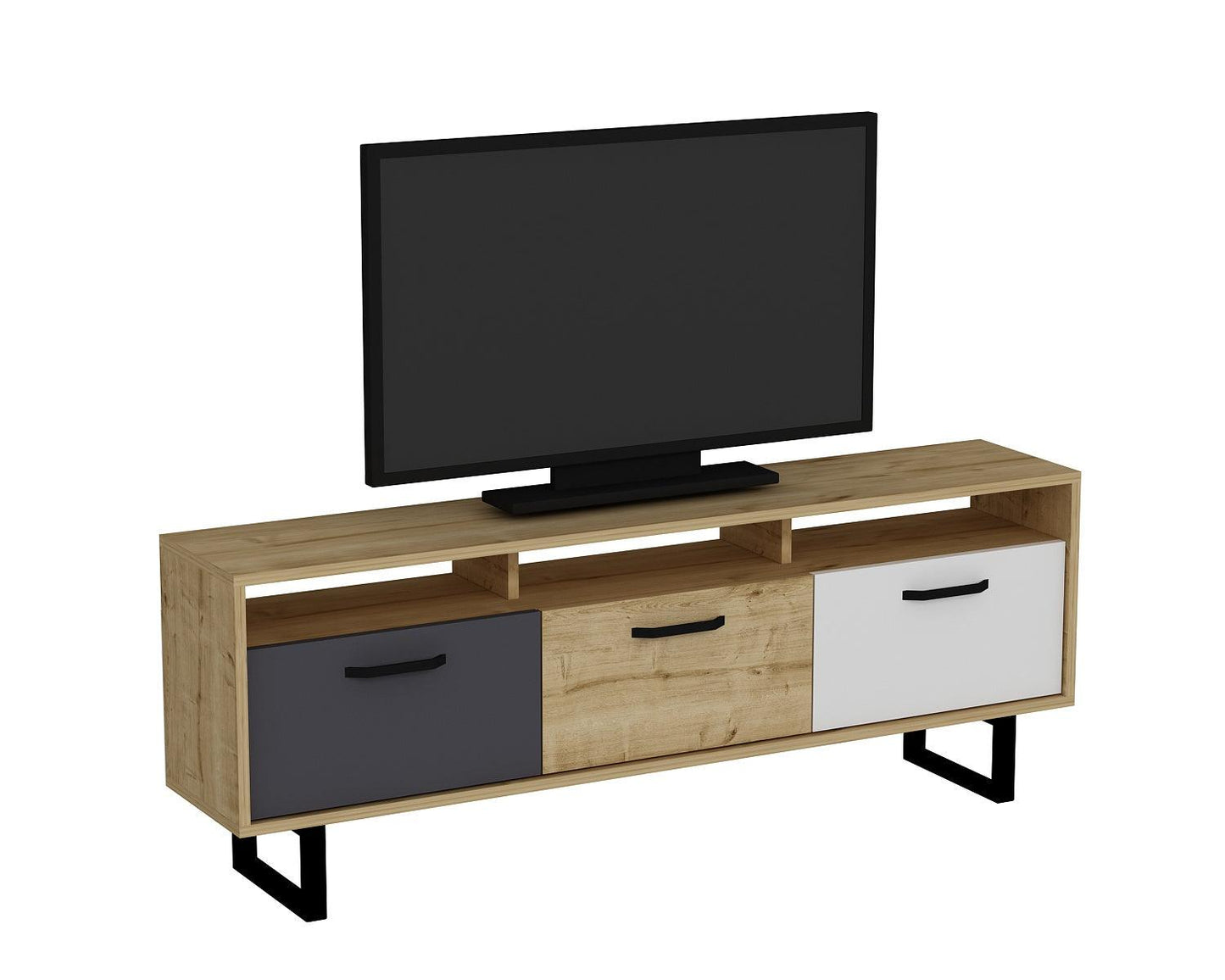 Agustine TV Stand with Cabinets and Drawers - Destina Home