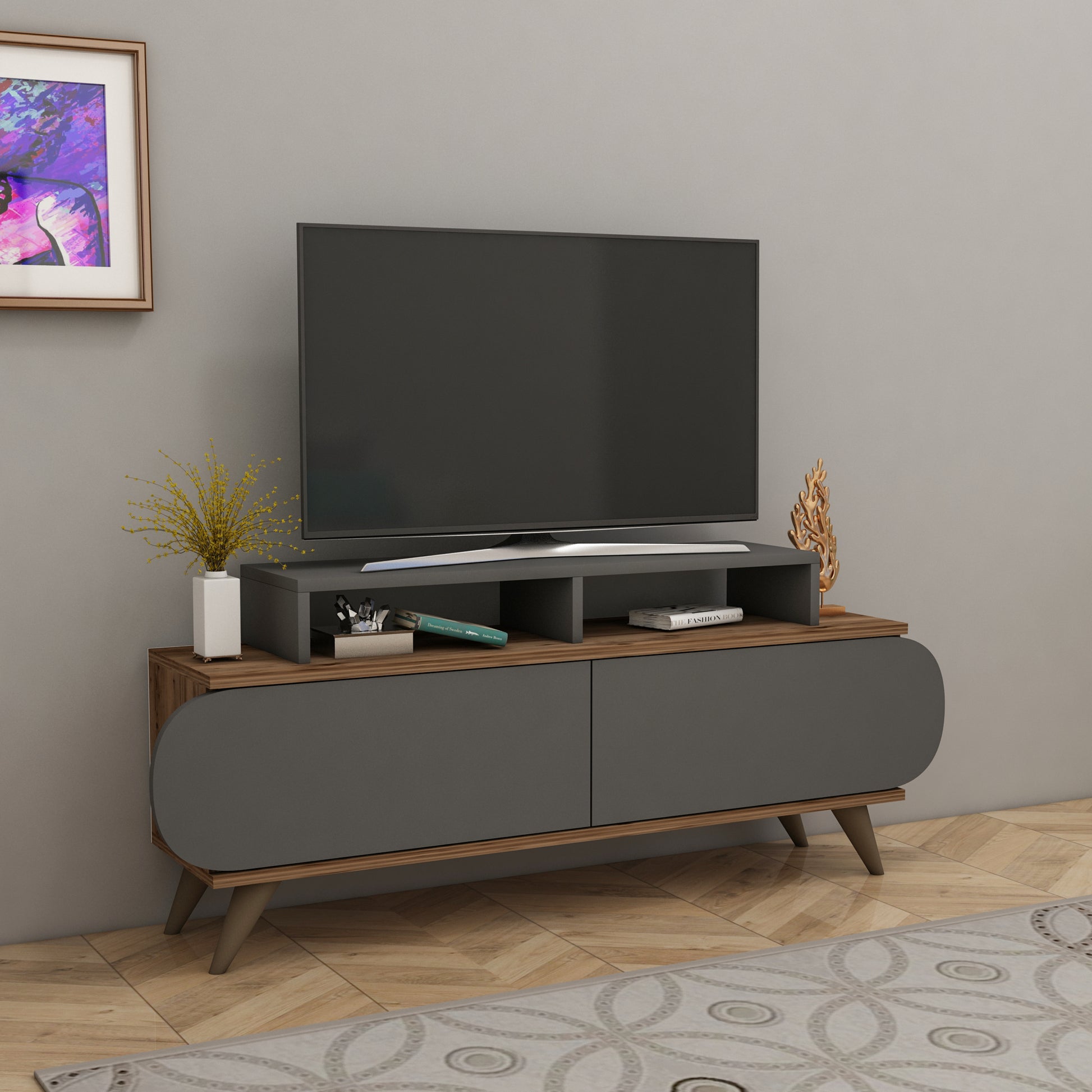 TV Stand, Media Console, TV cabinet, Wooden TV Stand, Media Stand, TV Lowboard, Entertainment Center, Wood TV Unit, TV Board, TV Table, Media Center, Living Room, Furniture