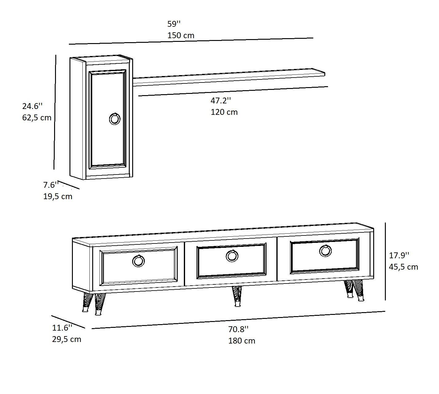 Antonia TV Stand and Entertainment Center - Destina Home