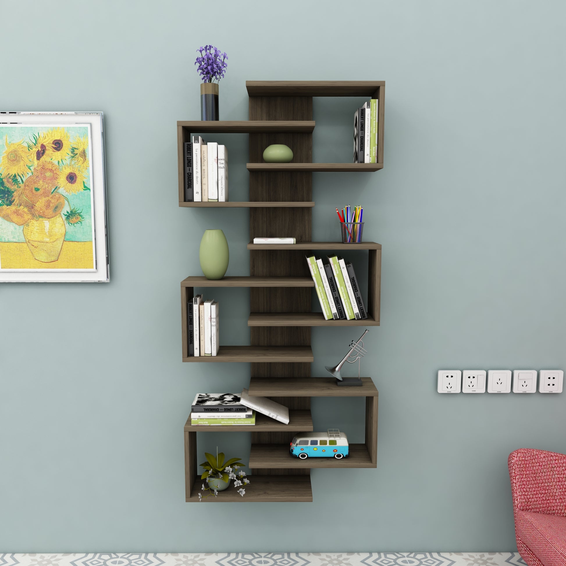 shelving unit, shelf, bookshelf, bookcase, bookcase styling, bookcase decor, bookcase design