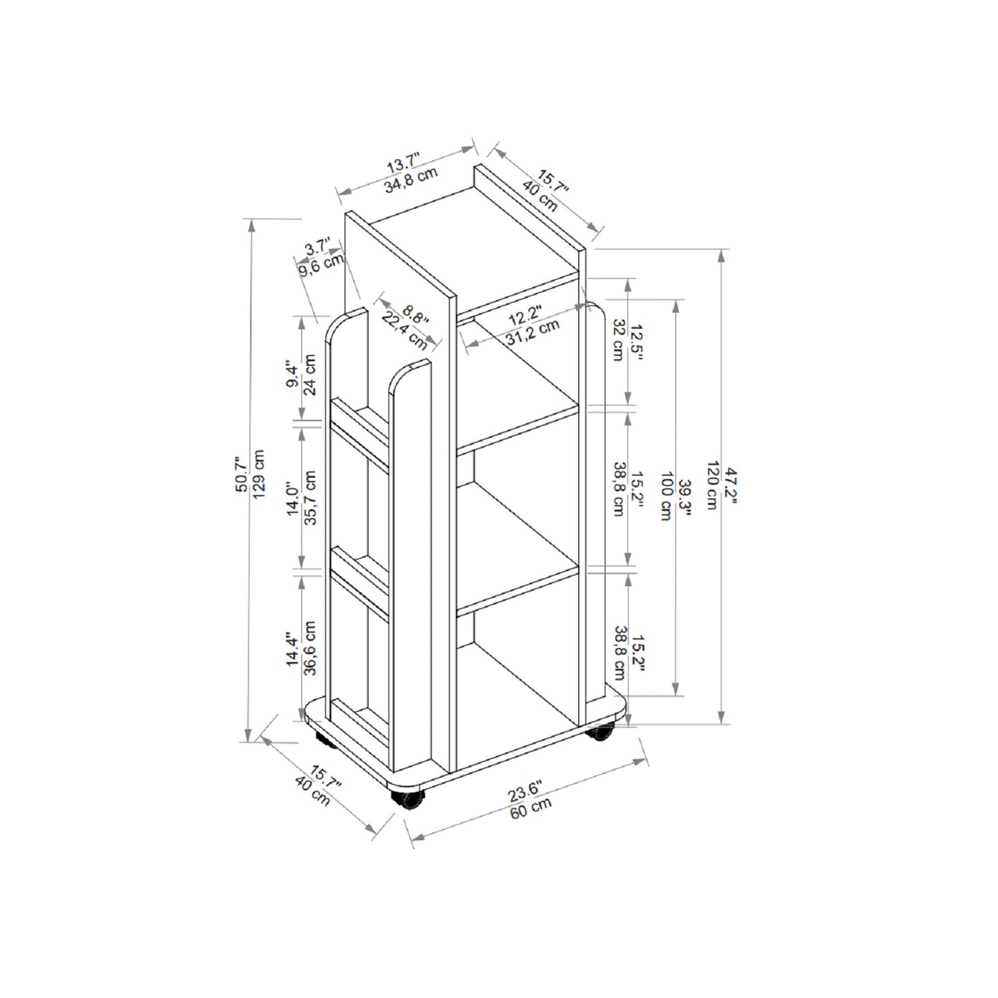 Bookcase, Bookshelf, Floating Bookcase, Floating Bookshelf, Shelving Unit, Shelf, Furniture, Home, Office, Living room, Study room