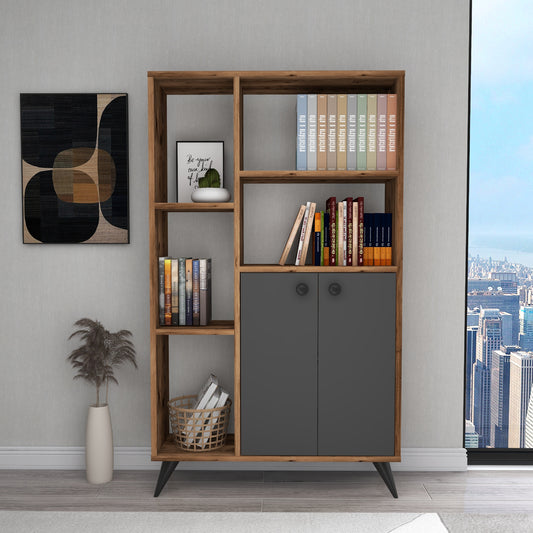 Bookcase with Cabinets and Shelves Meldand