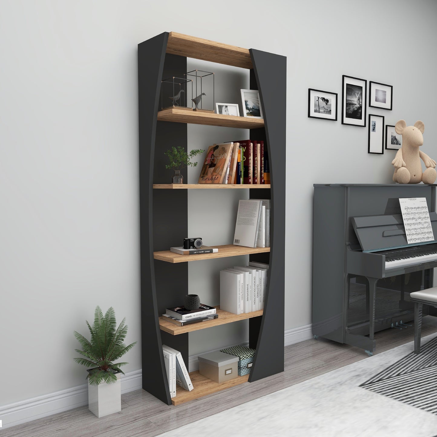 Bookcase, Bookshelf, Floating Bookcase, Floating Bookshelf, Shelving Unit, Shelf, Furniture, Home, Office, Living room, Study room