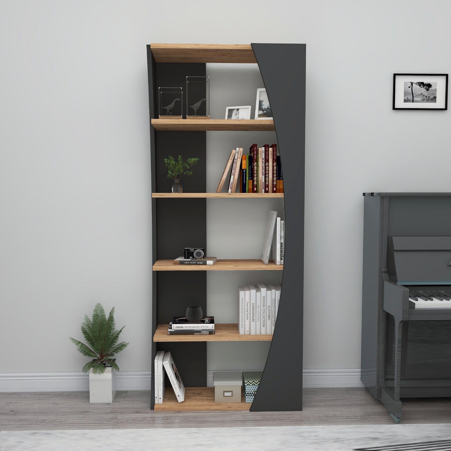 Bookcase, Bookshelf, Floating Bookcase, Floating Bookshelf, Shelving Unit, Shelf, Furniture, Home, Office, Living room, Study room
